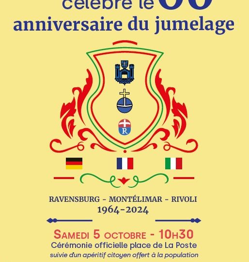 60 ème anniversaire de Jumelage avec Ravensburg et Rivoli à Montélimar - 0